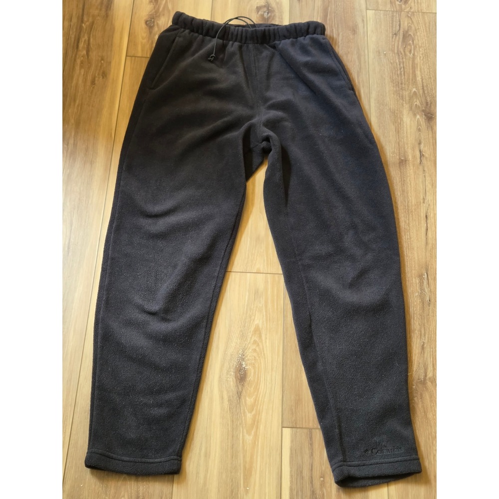 Columbia Drawstring Polar Fleece Sweatpants Women's Size Medium Black